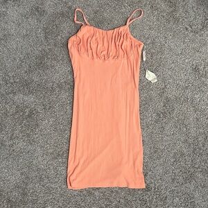 Chic Coral Sleeveless Dress